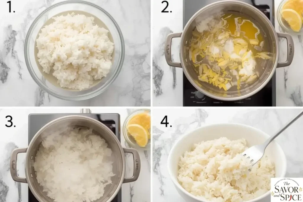 Step-by-step instructions for Como Hacer Arroz Blanco – cooking fluffy white rice perfectly