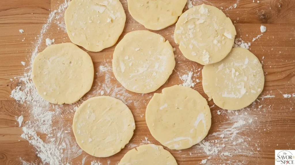 Roll pizza dough for chicken bacon ranch calzone recipe.