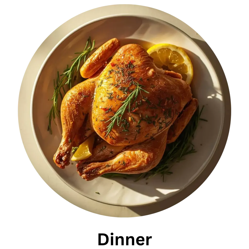 roasted chicken - perfect for dinner.