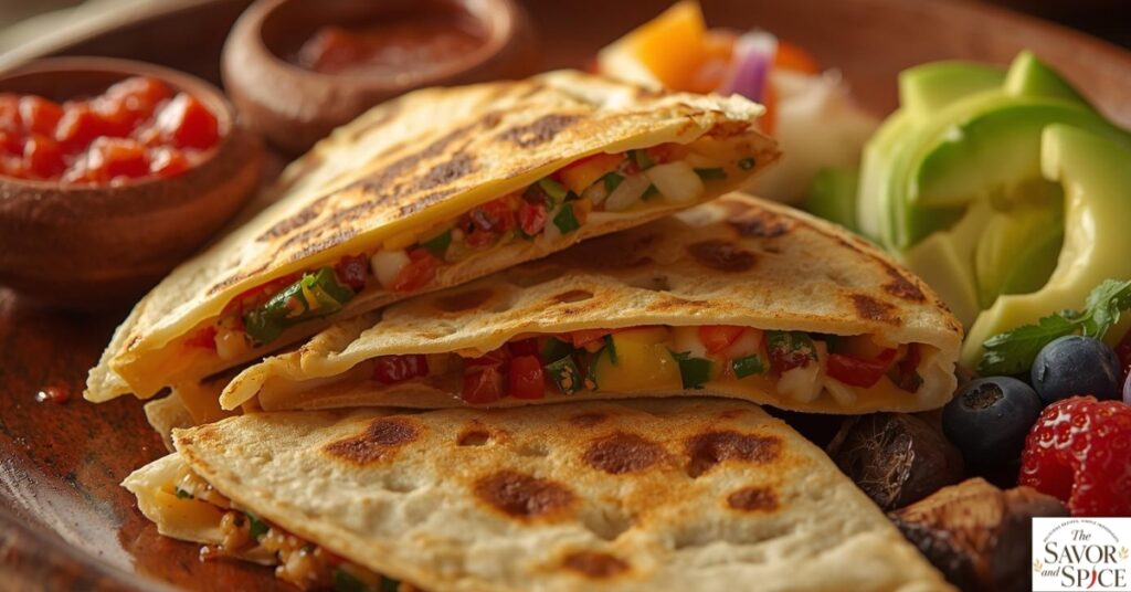 breakfast quesadillas freshly prepared.