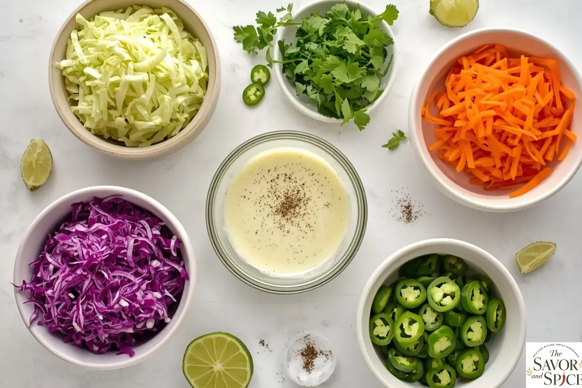 Mexican Coleslaw Recipe Ingredients.