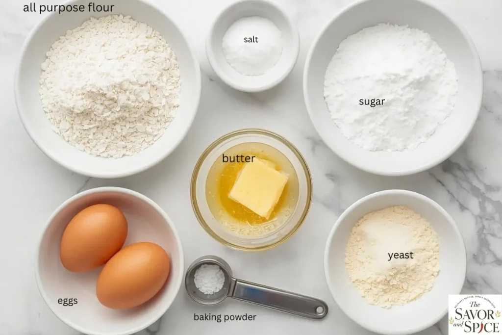 Ingredients required for Russian blinis.