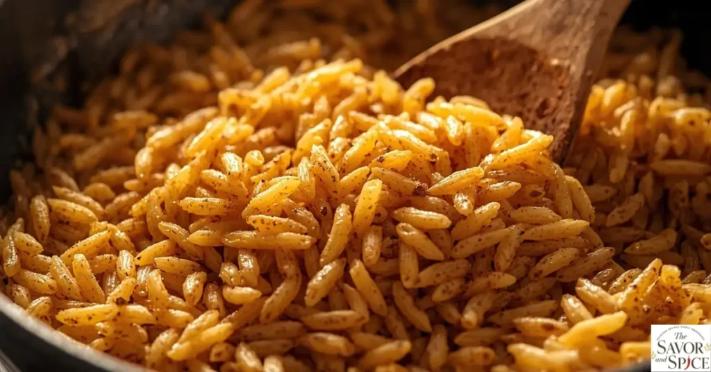 roasting orzo to make cajun chicken orzo.