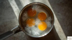 Poached eggs to make avocado toast with poached eggs.