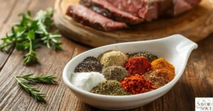 Gather all the spices to make pot roasted seasoning.