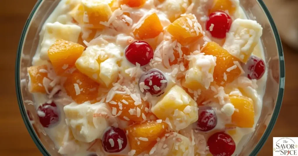 Ambrosia Salad with Sour Cream.