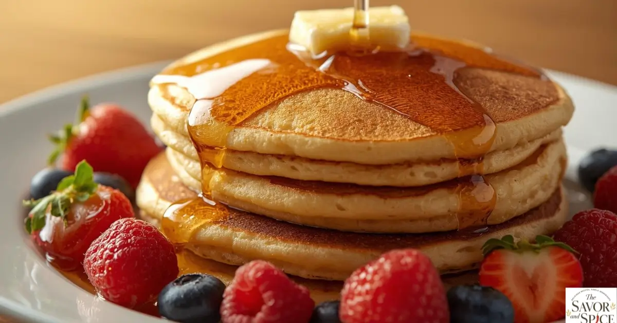 25 Best Pancake Recipes - assortment of fluffy, sweet, healthy, vegan, and international pancakes on plates, perfect breakfast ideas for every morning