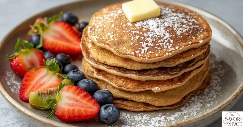 Brown whole wheat pancakes.