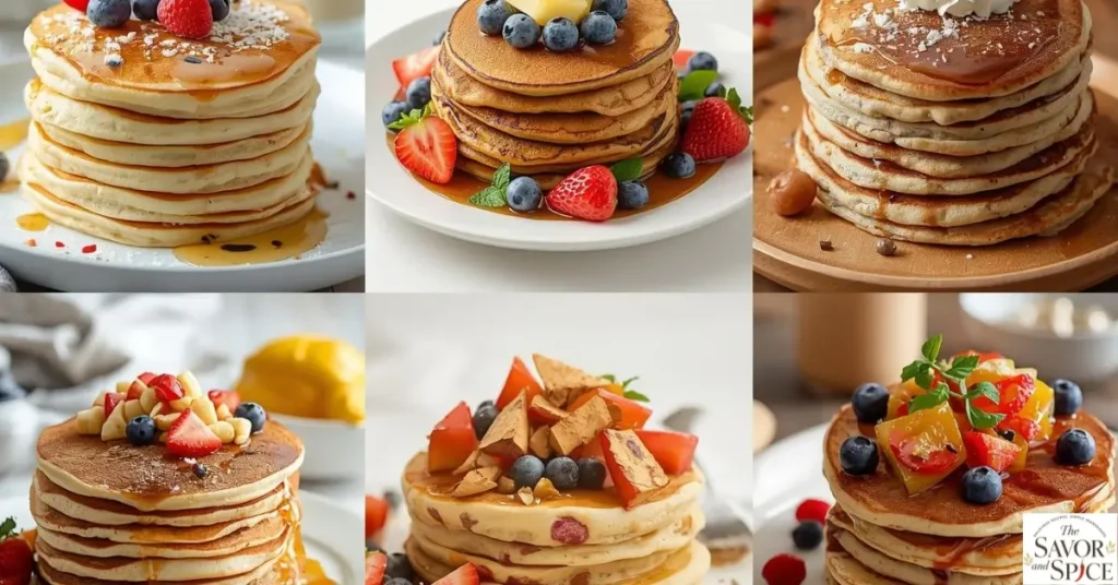 Vegan fluffy pancakes recipe.