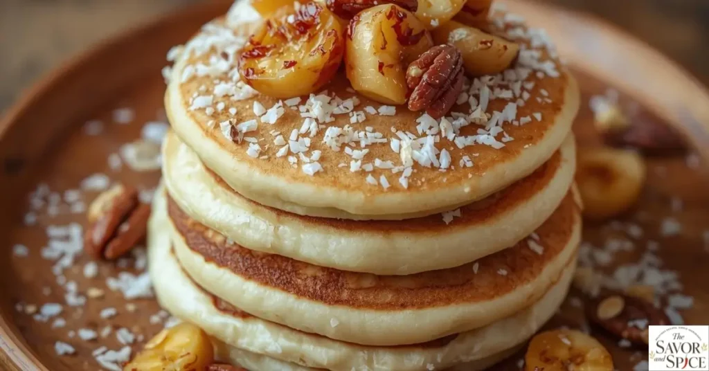 Coconut pancakes recipe.