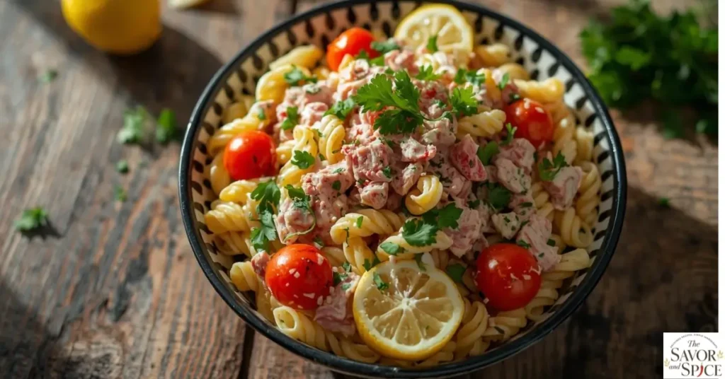Easy Tuna pasta salad recipe.