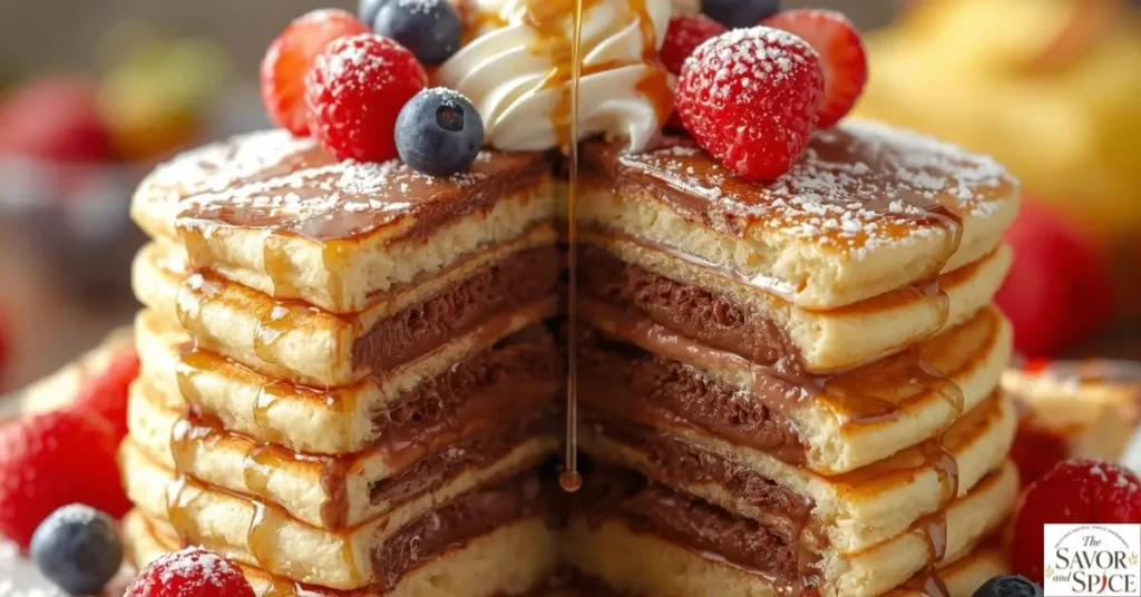 Nutella stuffed pancakes.