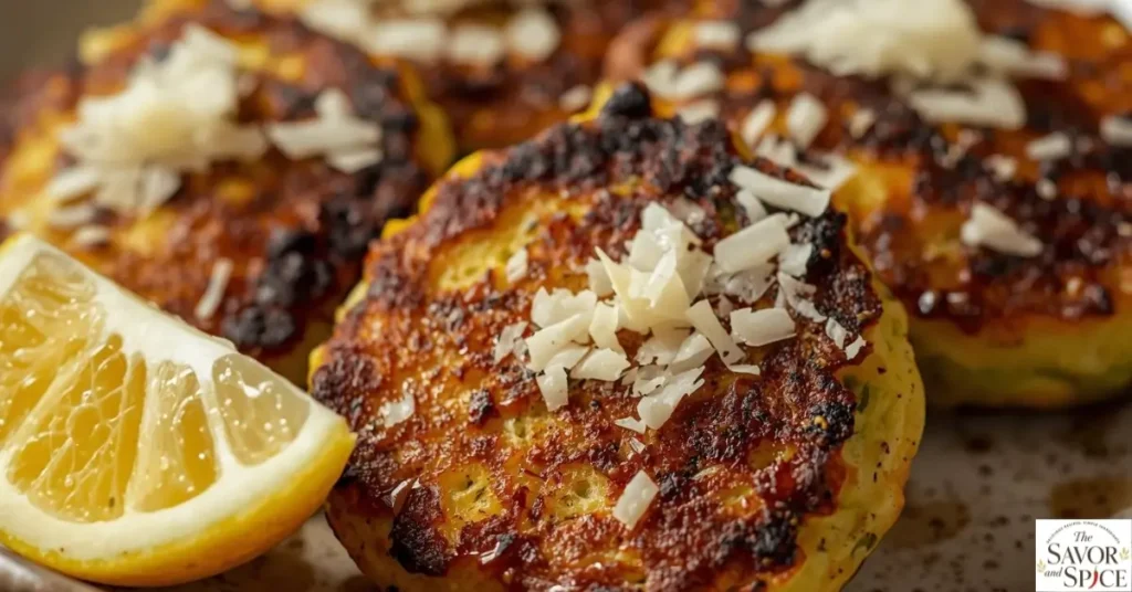 Zucchini pancakes recipe.