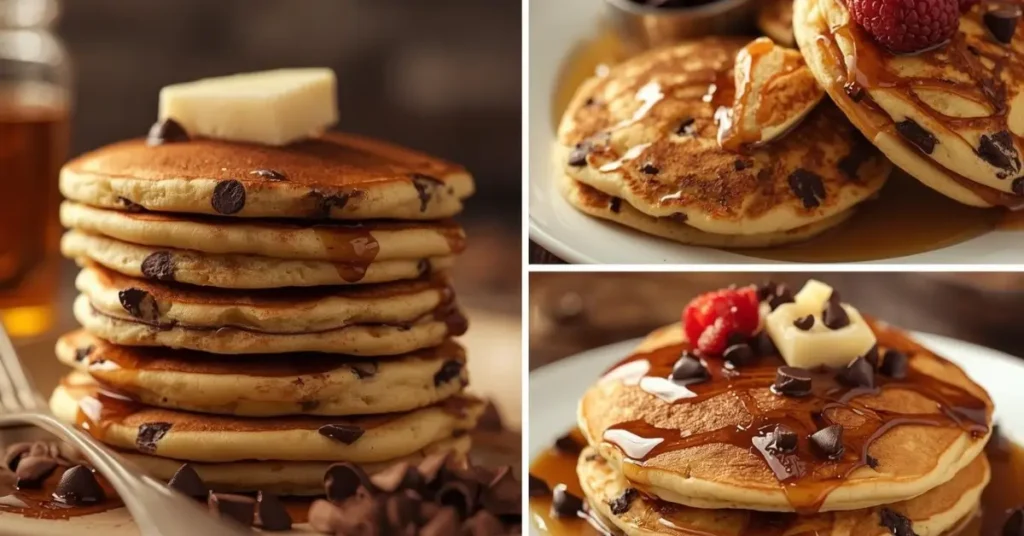 Chocolate chip  pancakes.