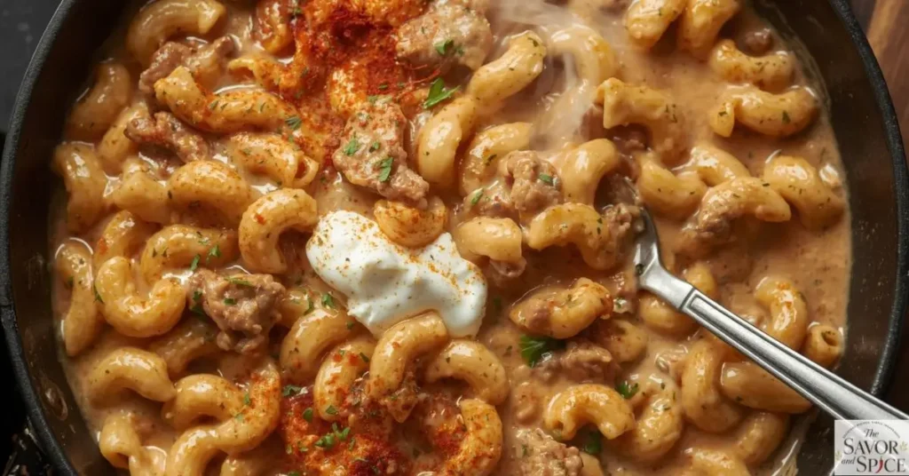 homemade hamburger helper stroganoff.