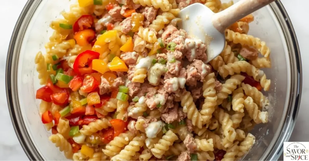 Mix all the ingredients to make fresh salad.