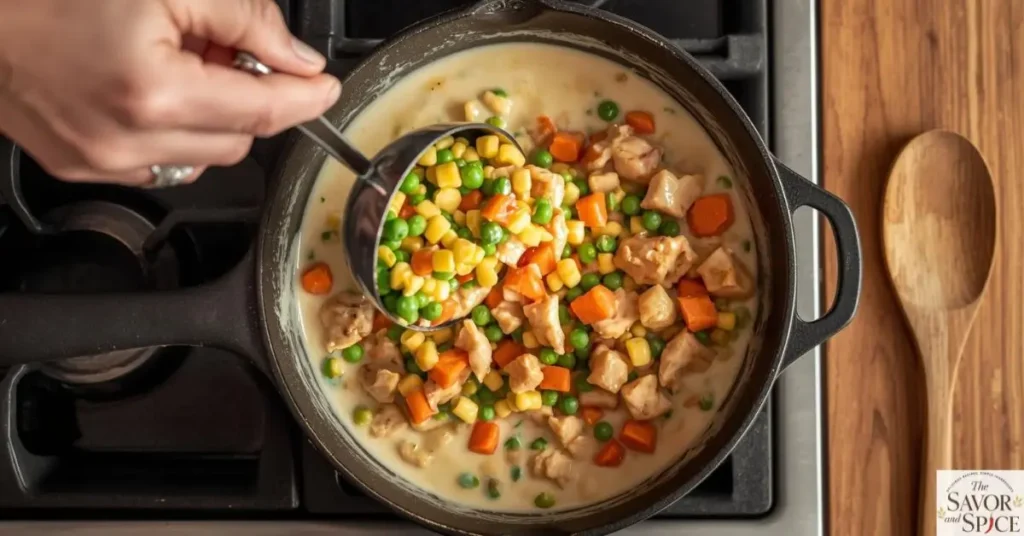 red lobster biscuit chicken casserole adding veggies.