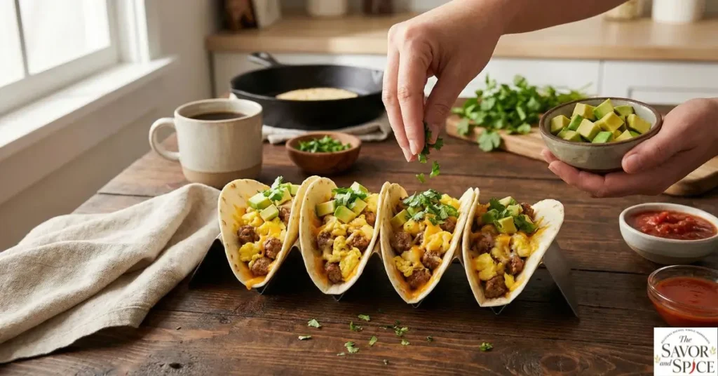 Add Toppings on smash tacos.