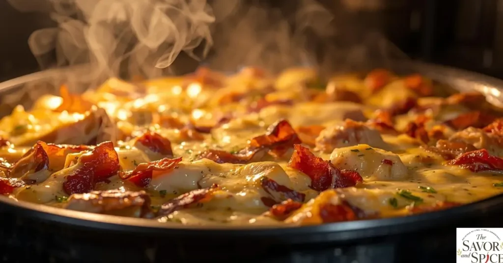 Cheesy Chicken Bacon Ranch Casserole.