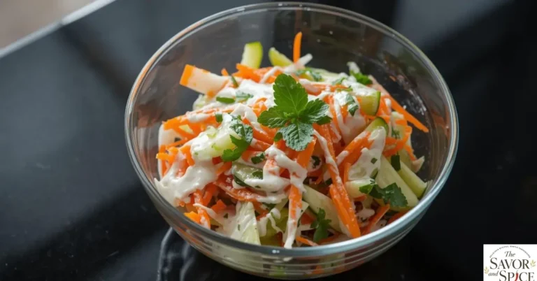 Cucumber Carrot Yogurt Salad for Weight Loss in glass bowl with creamy yogurt.