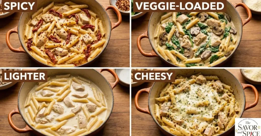 Variations of Marry Me Chicken Pasta recipe.