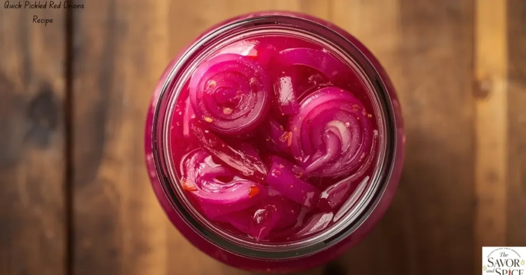 Quick and easy pickled red onions Recipe – the perfect tangy topping for tacos, salads, sandwiches, and burgers!