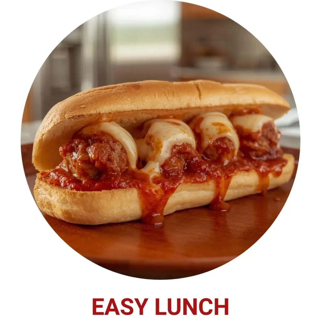 Easy lunch recipes including quick pasta, salads, sandwiches, and healthy meal ideas for busy days.