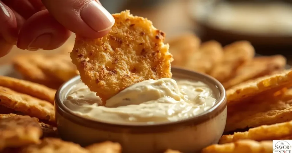 Golden, crispy sourdough discard crackers recipe made from simple ingredients and baked to perfection.